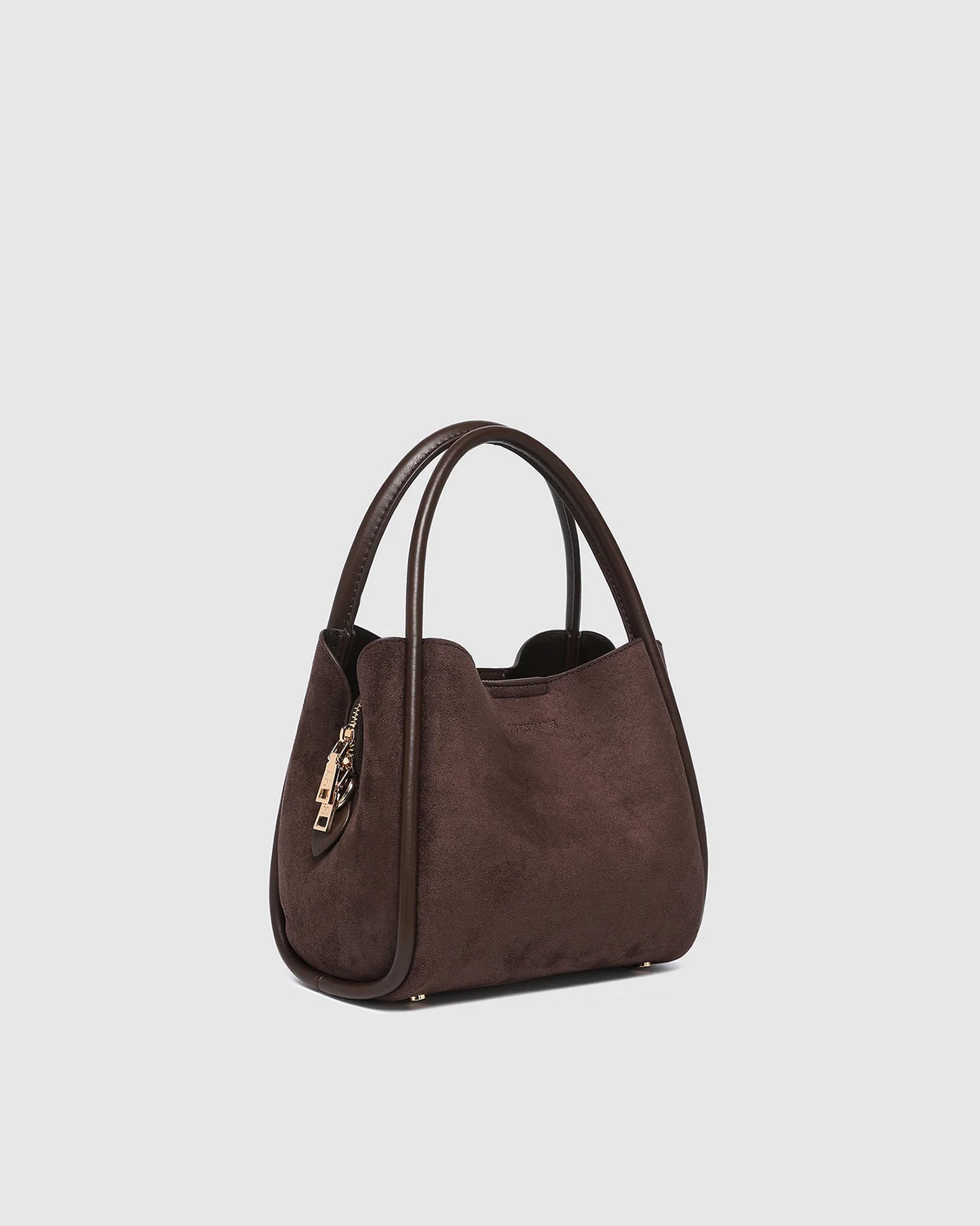 Steffie Suedette Mini Tote Bag - Chocolate