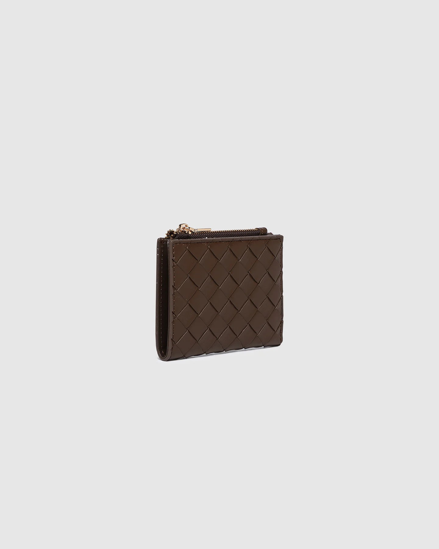 Lily Woven Wallet - Chocolate