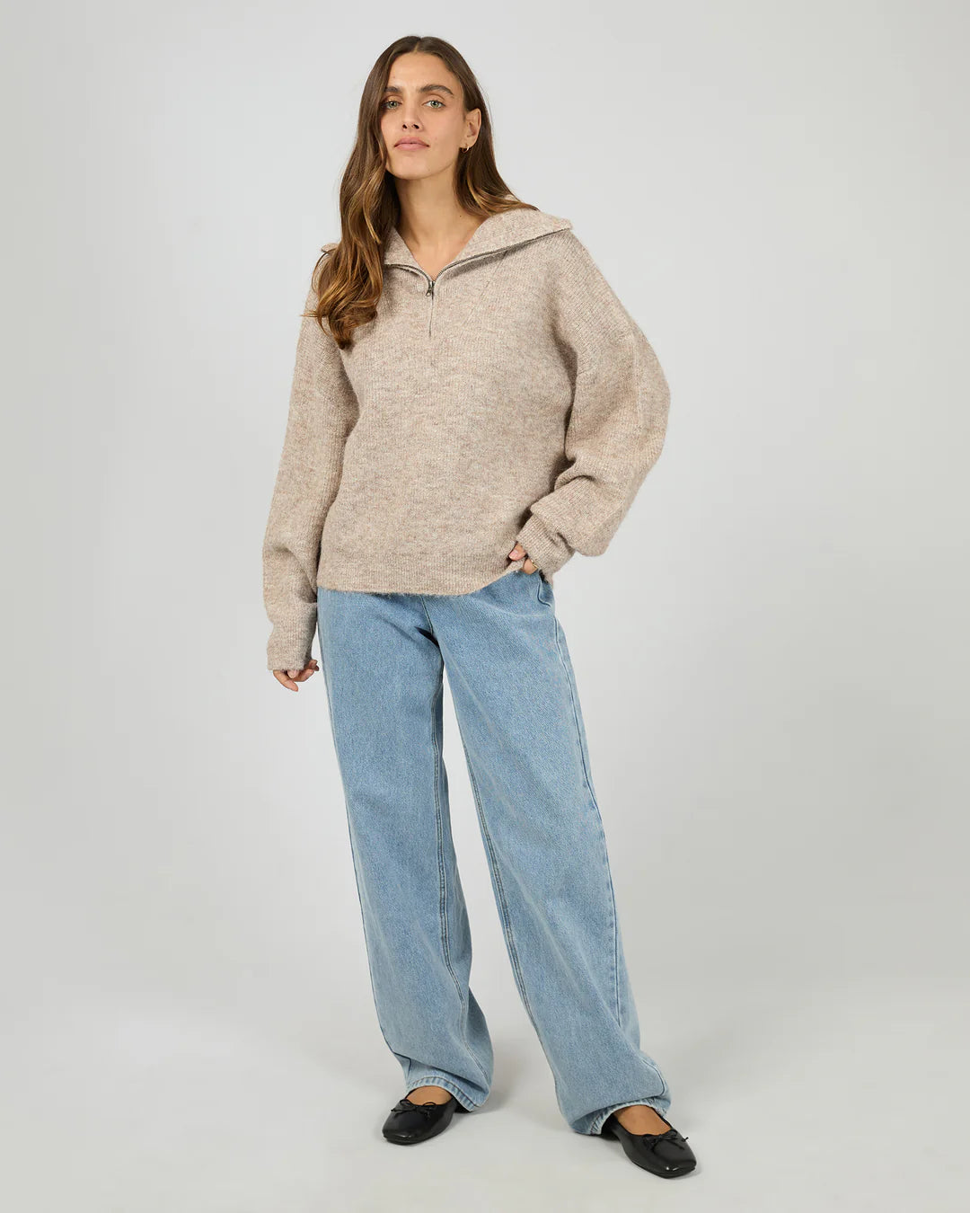 BONNI KNIT QUARTER ZIP JUMPER