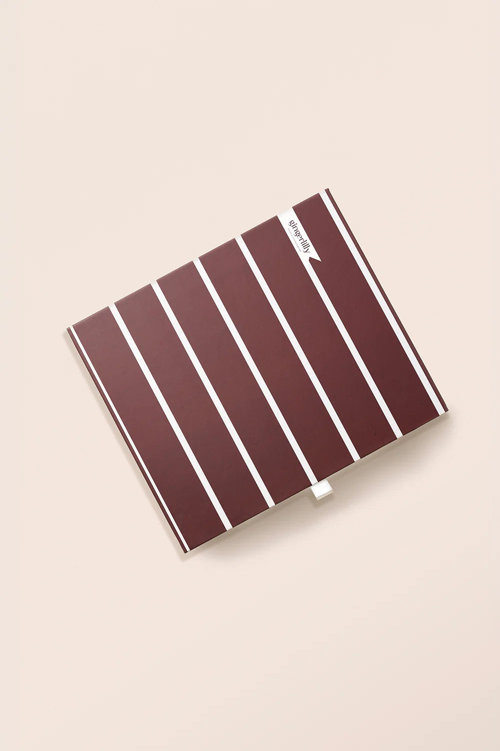 Chloe Cotton Striped PJ Set Burgundy