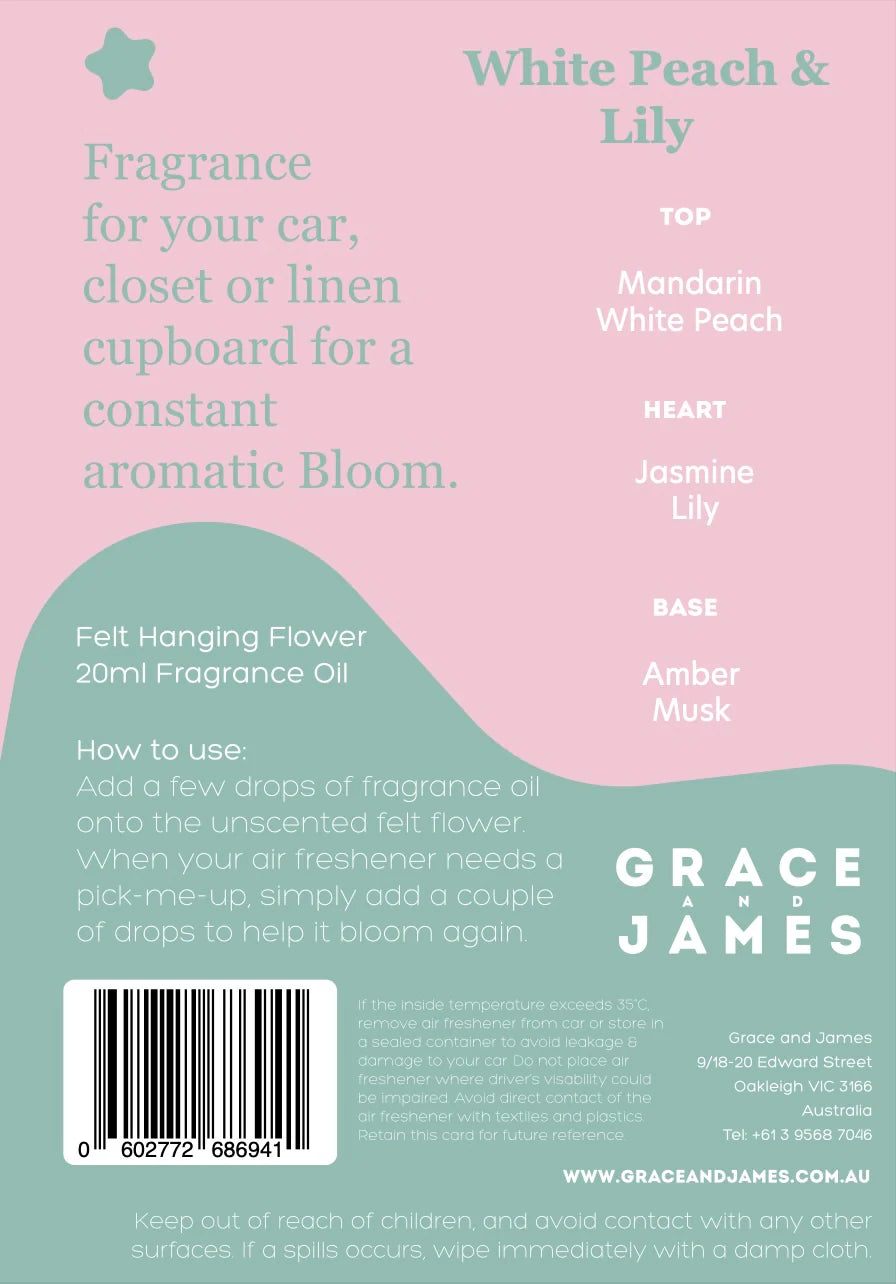 White Peach & Lily Air Freshner