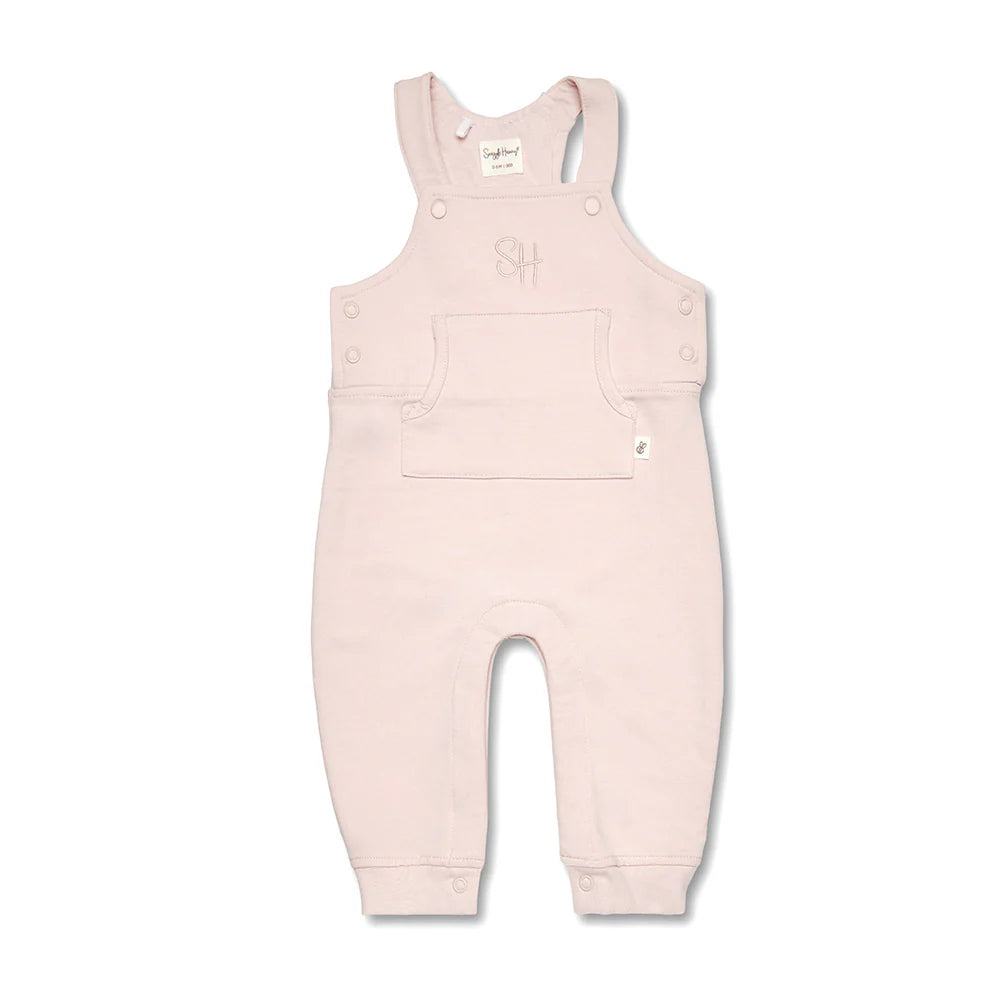 Baby Pink Organic Joey Overalls