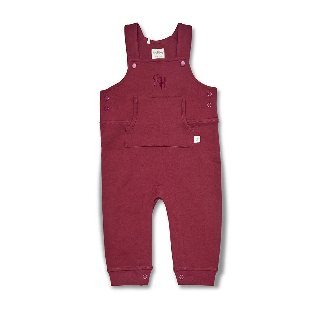 Raspberry Organic Joey Overalls
