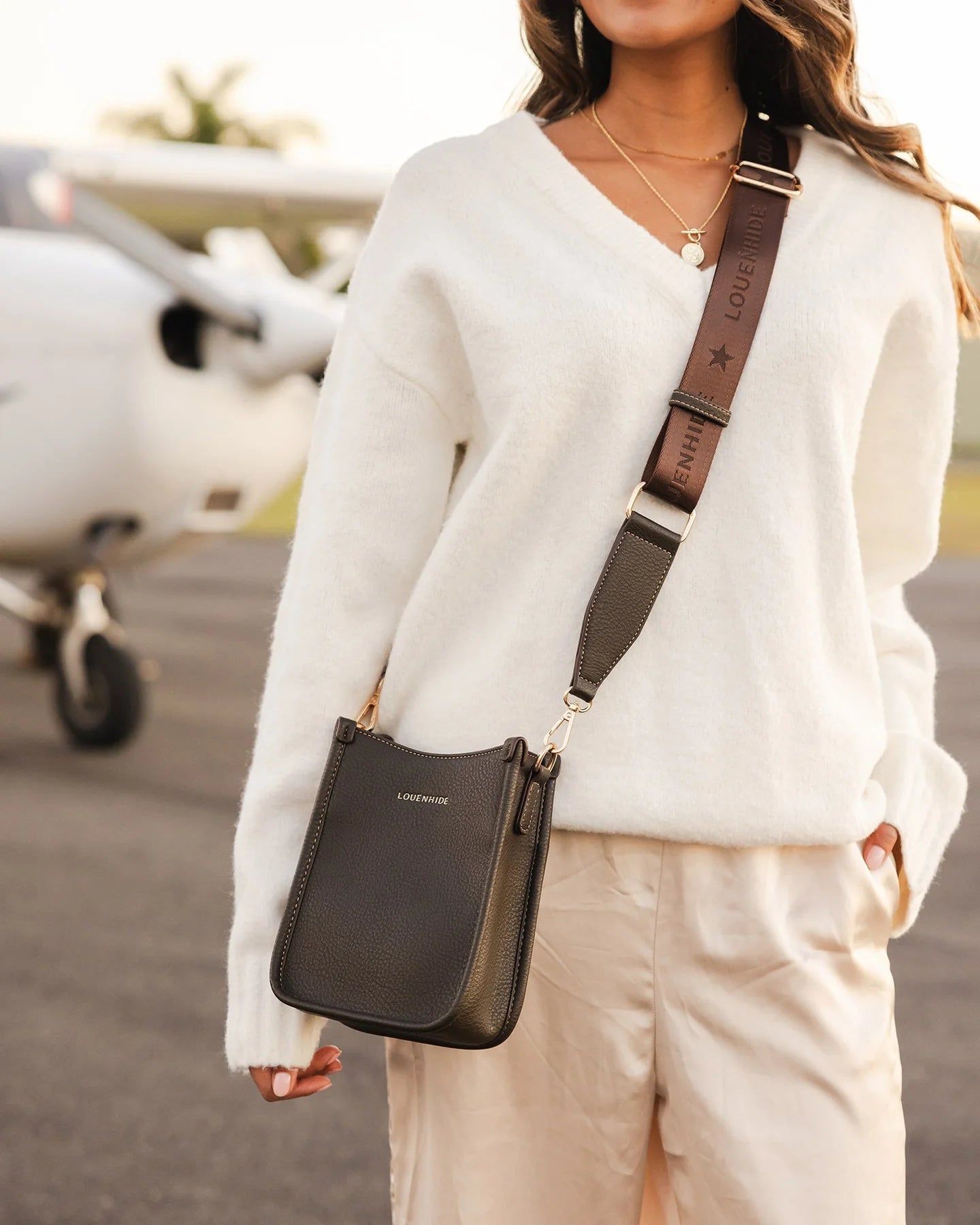 Parker Phone Crossbody Bag-Chocolate