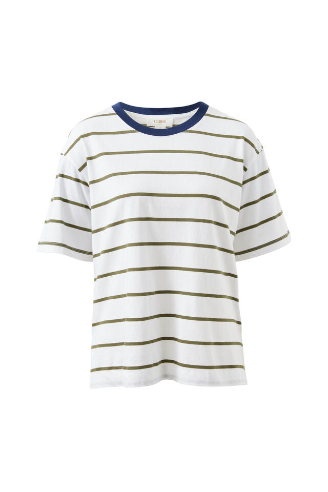 Stevie Slouchy Tee Olive