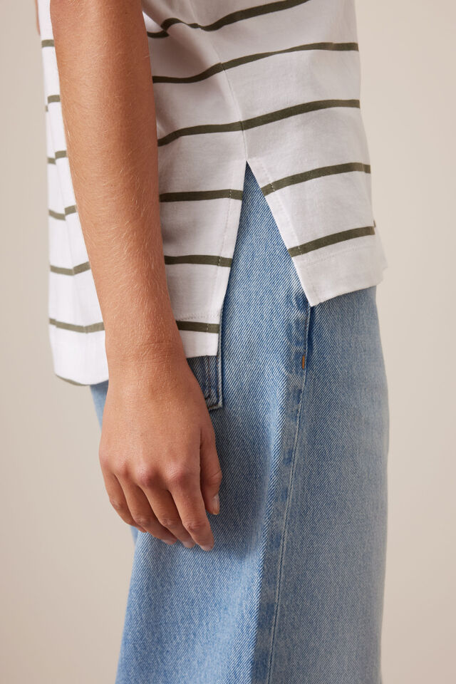 Stevie Slouchy Tee Olive