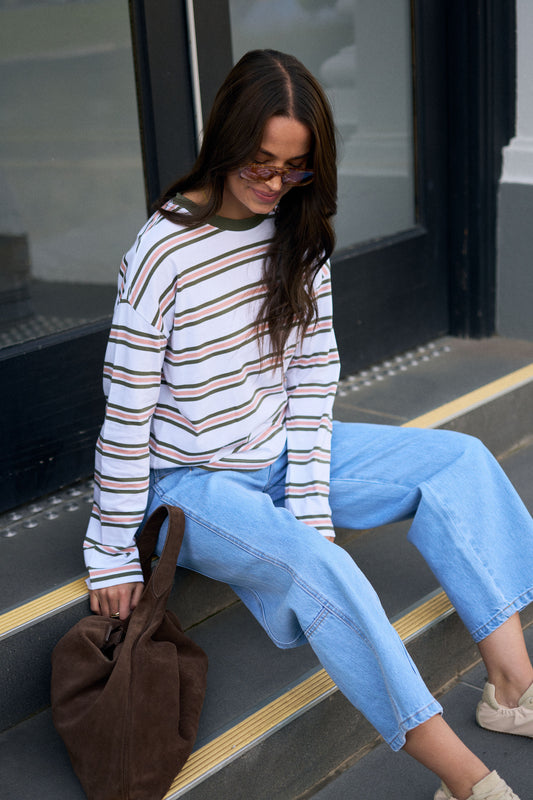 Scout Slouchy L/S Tee Oliver Stripe
