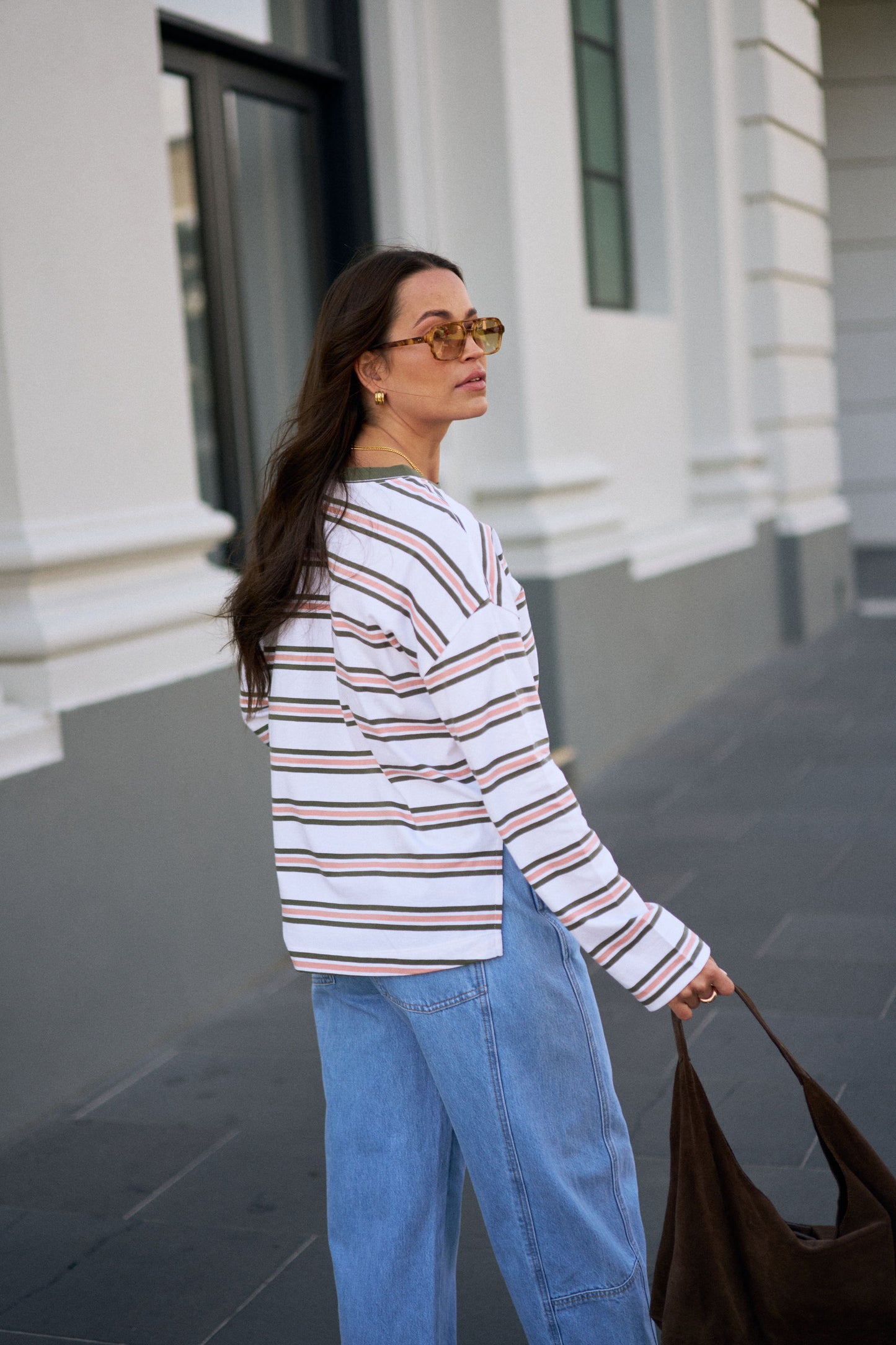 Scout Slouchy L/S Tee Oliver Stripe