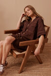 Relaxed Shirt Dress Chocolate