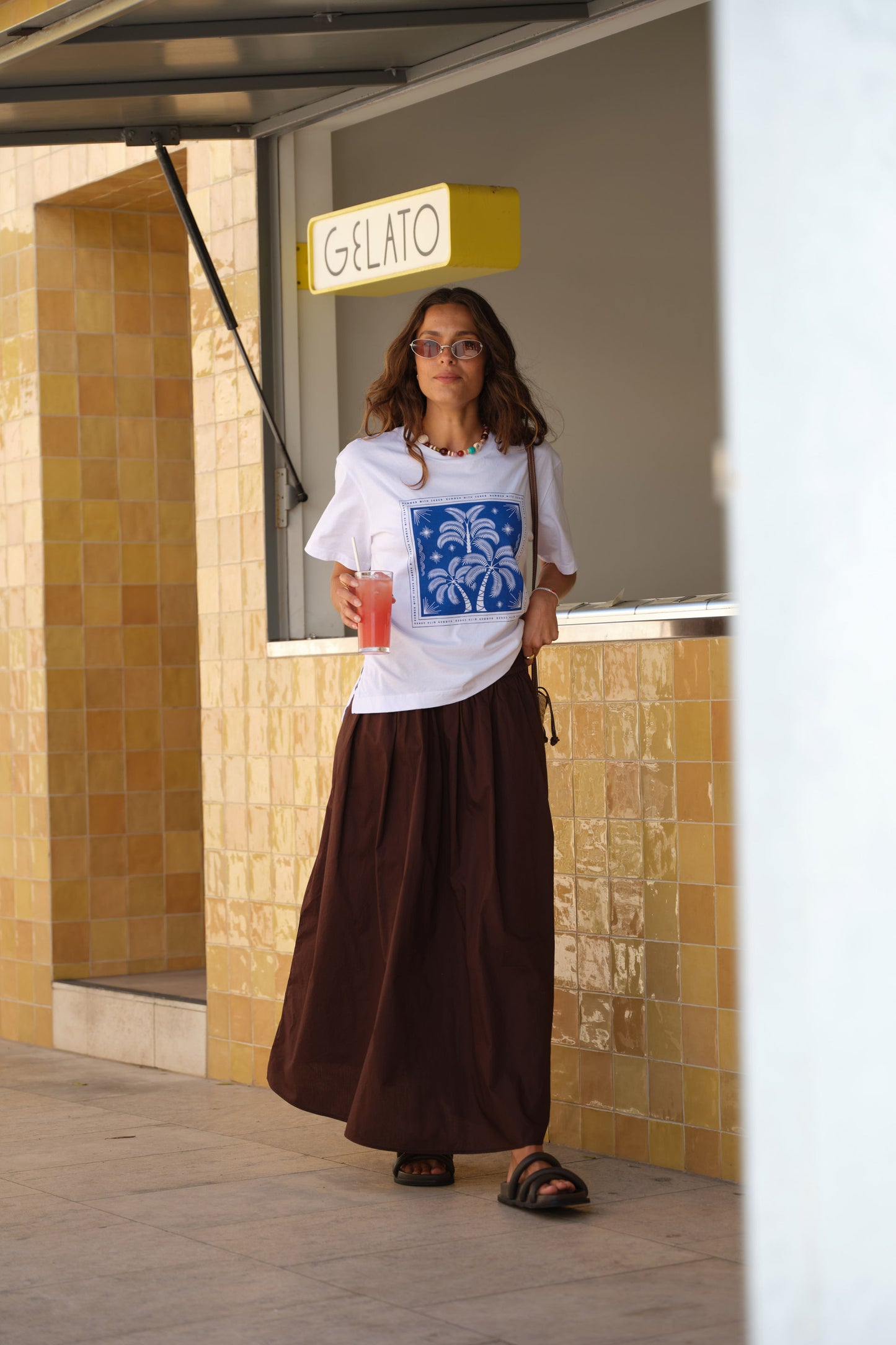 Florance Maxi Skirt Chocolate