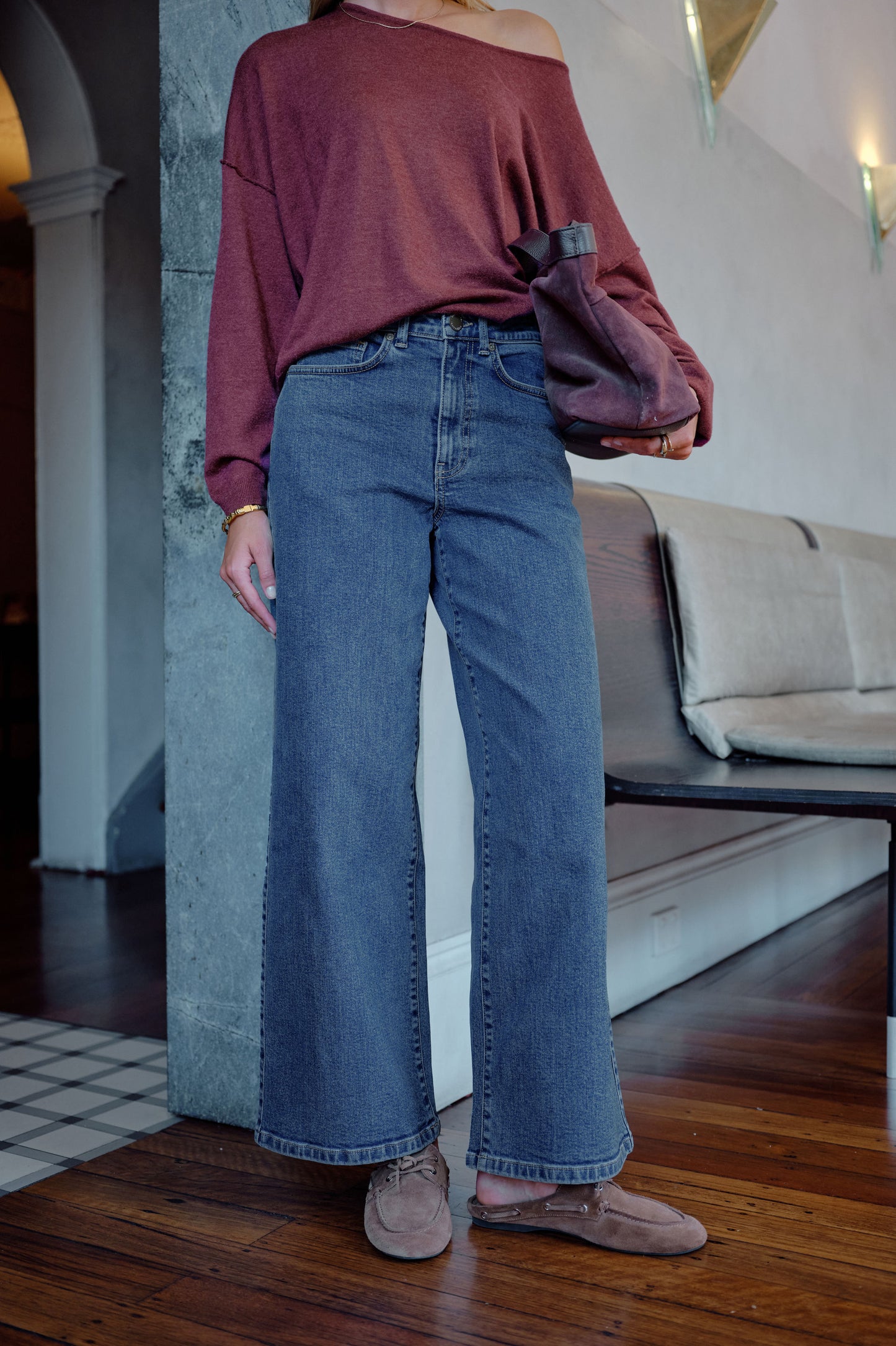 Evie Wide Leg Jean Fresh Indigo
