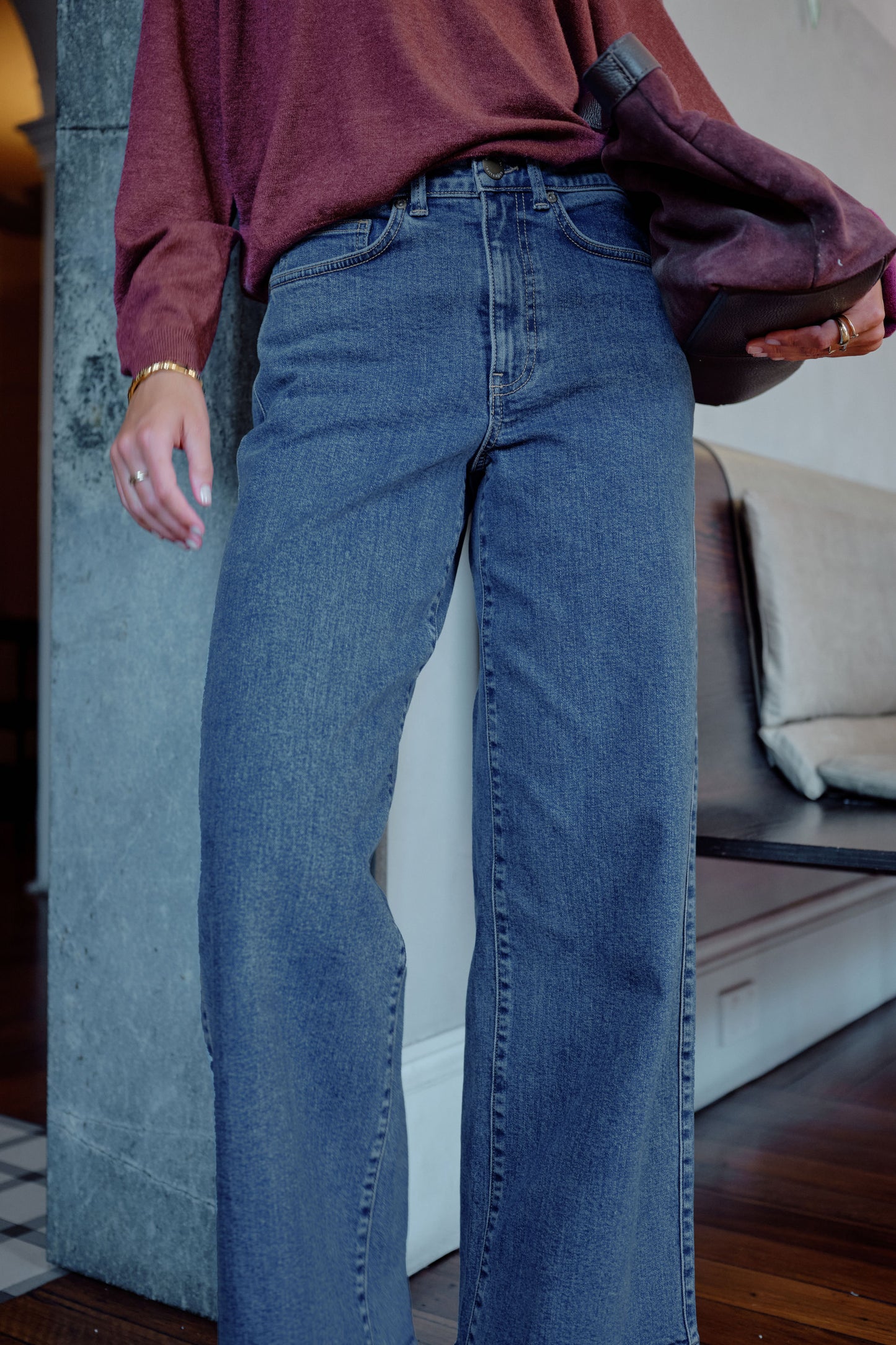 Evie Wide Leg Jean Fresh Indigo