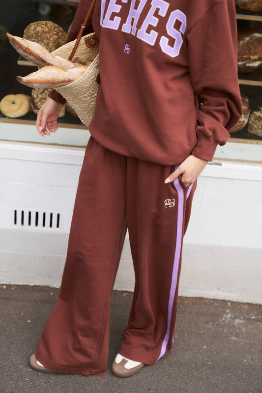 Gigi Wide Leg Trackpant Toffee
