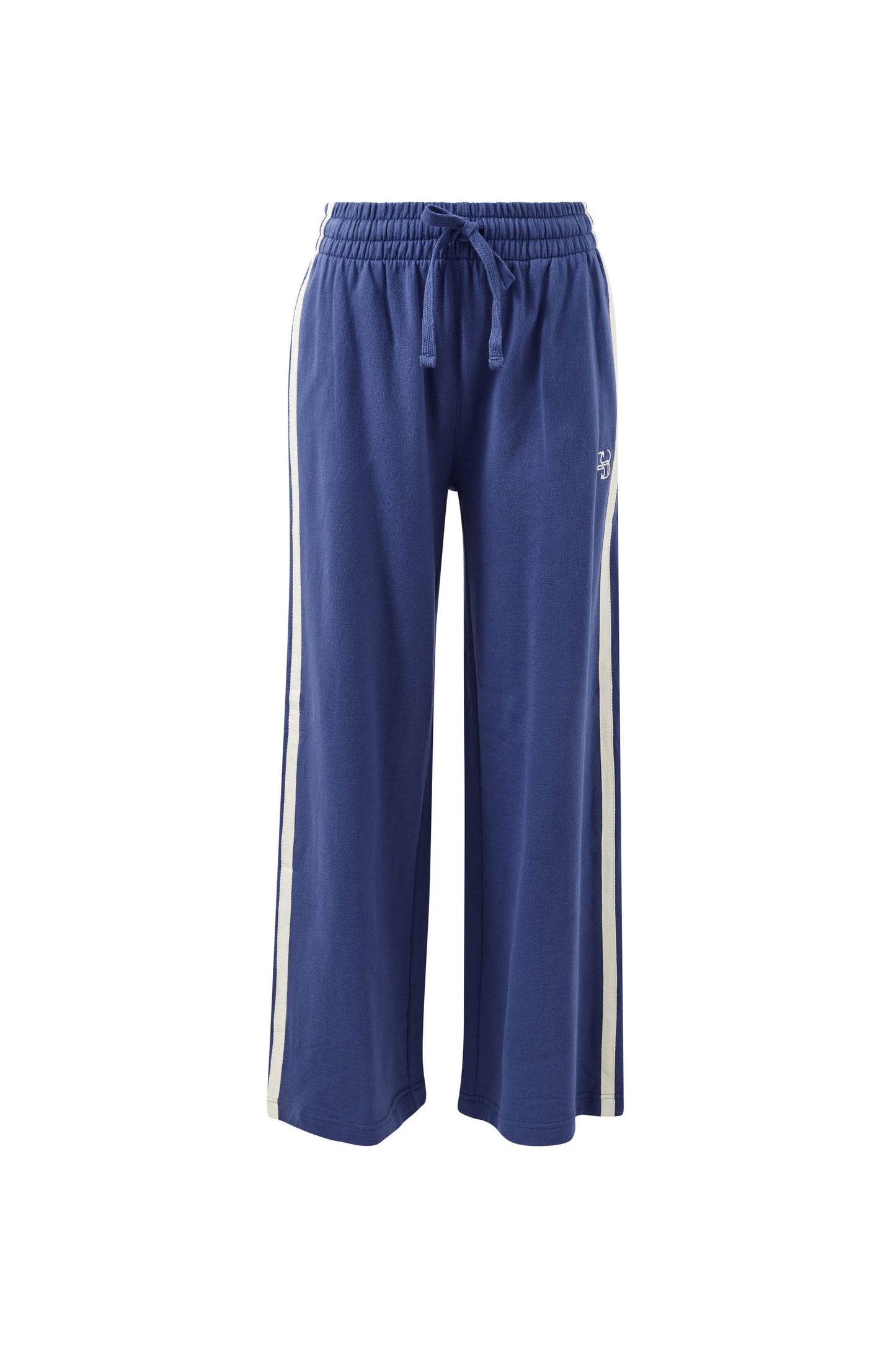 Gigi Wide Leg Washed Navy Side Stripe