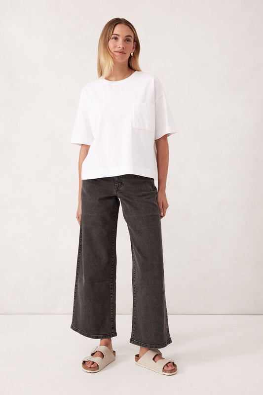 Boxy Pocket Tee White