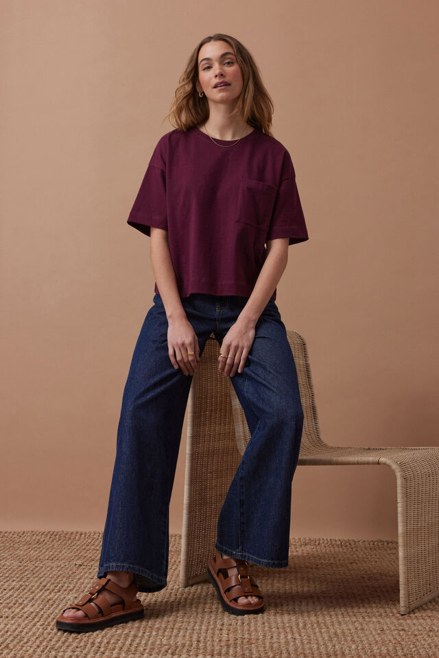 Boxy Pocket Tee Rasin