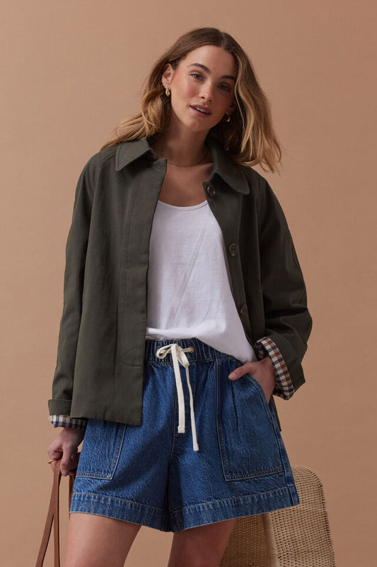 Pia Spring Coat Olive