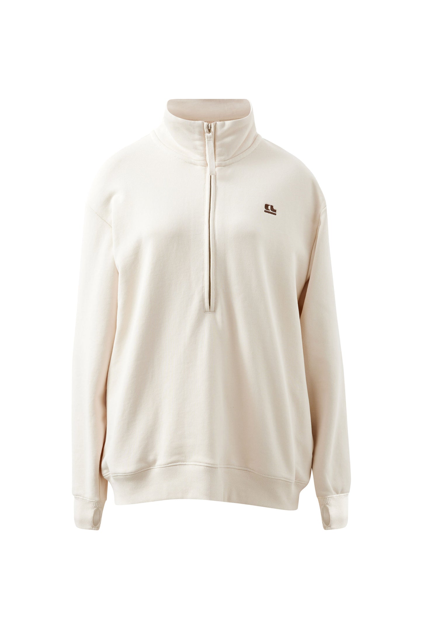 Lonny Oversized Half Zip Sweat Buff
