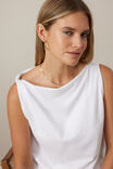 Tahlia Twist Strap Tank White