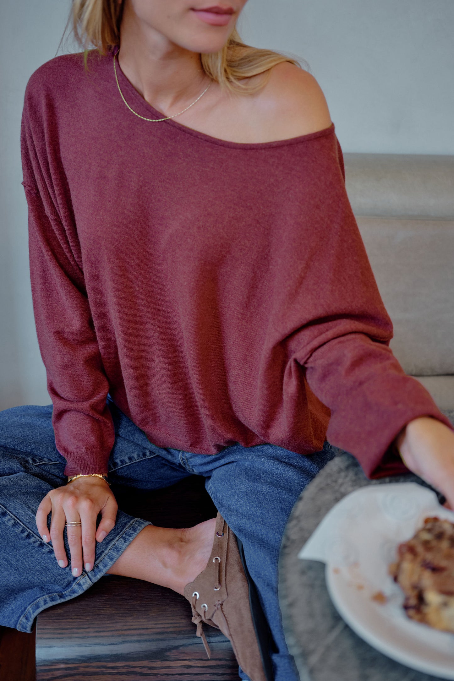 Liza Crapey Soft Knit Washed Burgundy