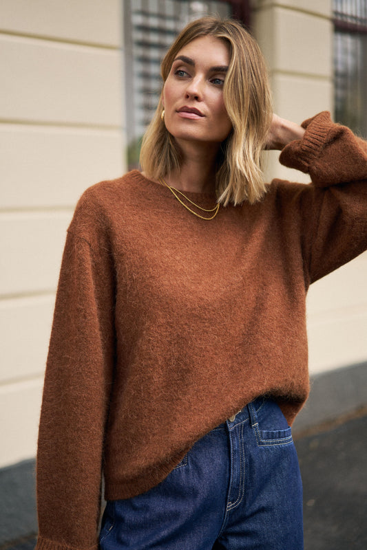 Bonnie Lofty Knit Toffee