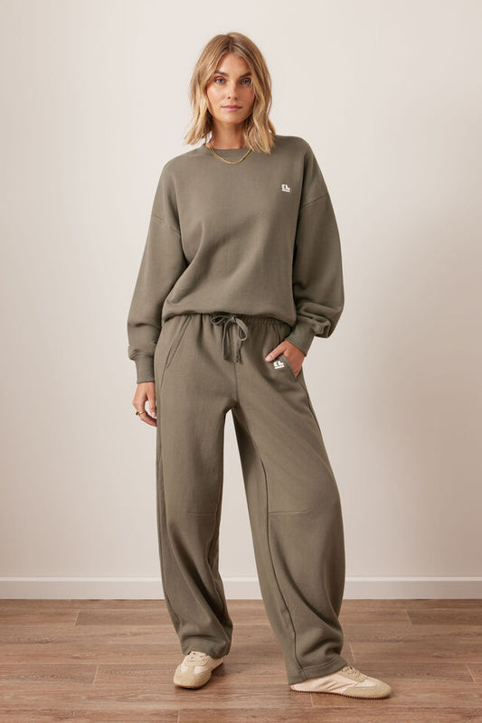 Elise Barrel Trackpant Olive