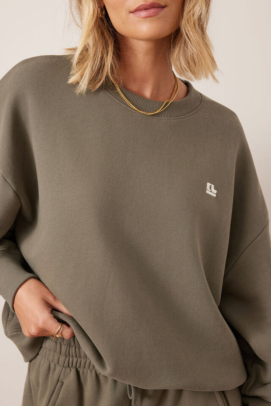 Quinn Slouchie Crew Olive
