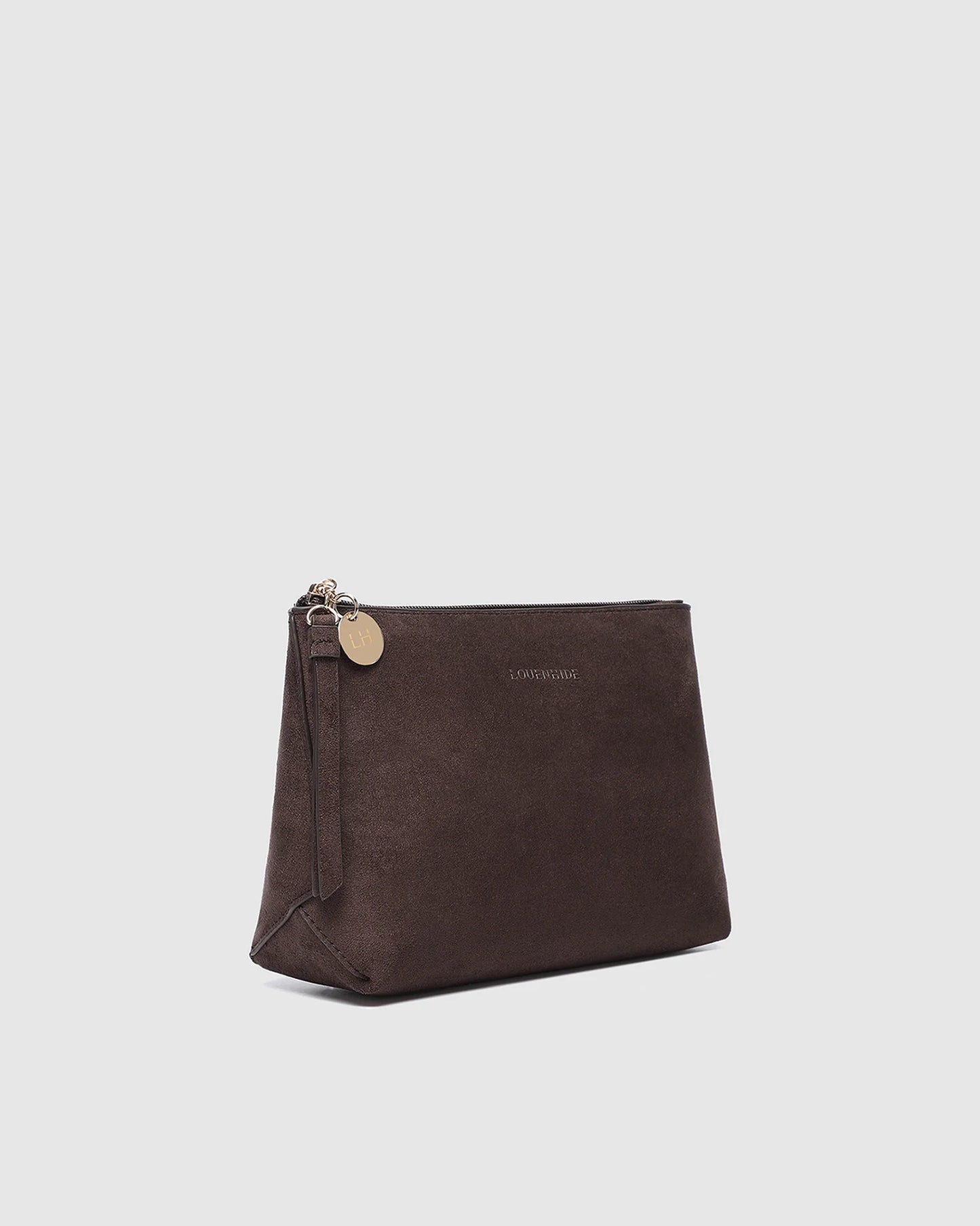 The Everyday Suedette Pouch - Chocolate