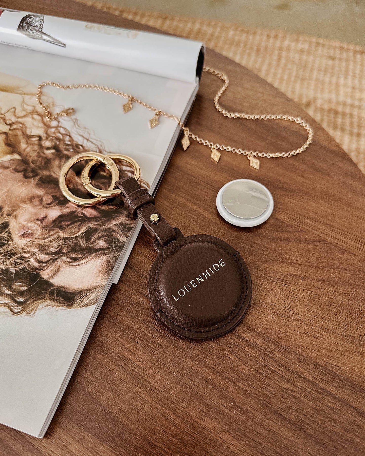 Opal Airtag Case - Chocolate