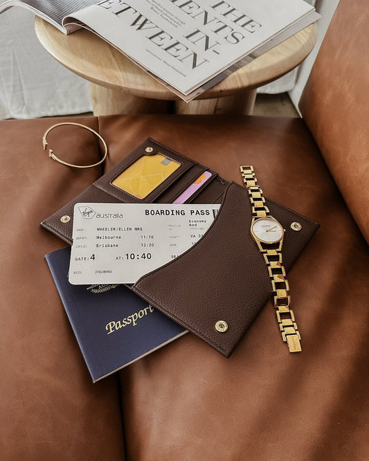 Venice Passport Holder - Chocolate