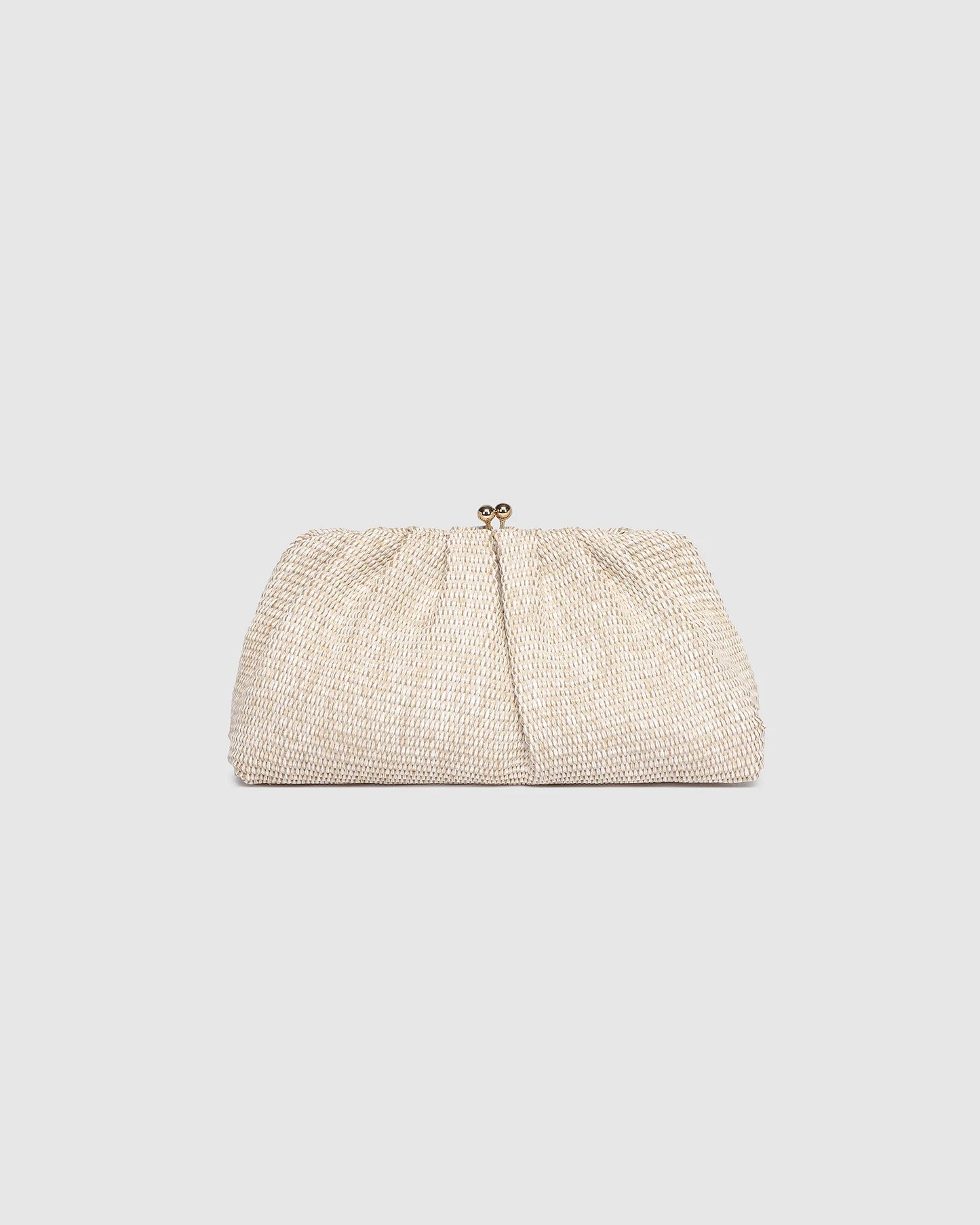 Goldie Clutch - Raffia Vanilla