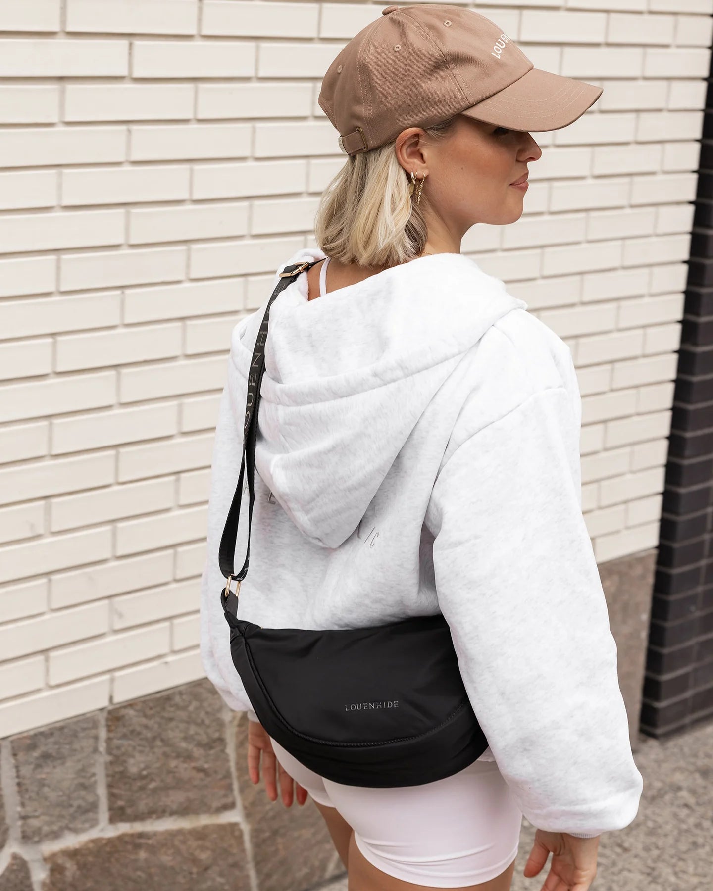 Sylvia Nylon Crossbody Bag - Black