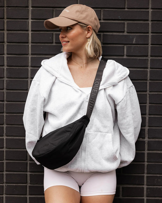 Sylvia Nylon Crossbody Bag - Black