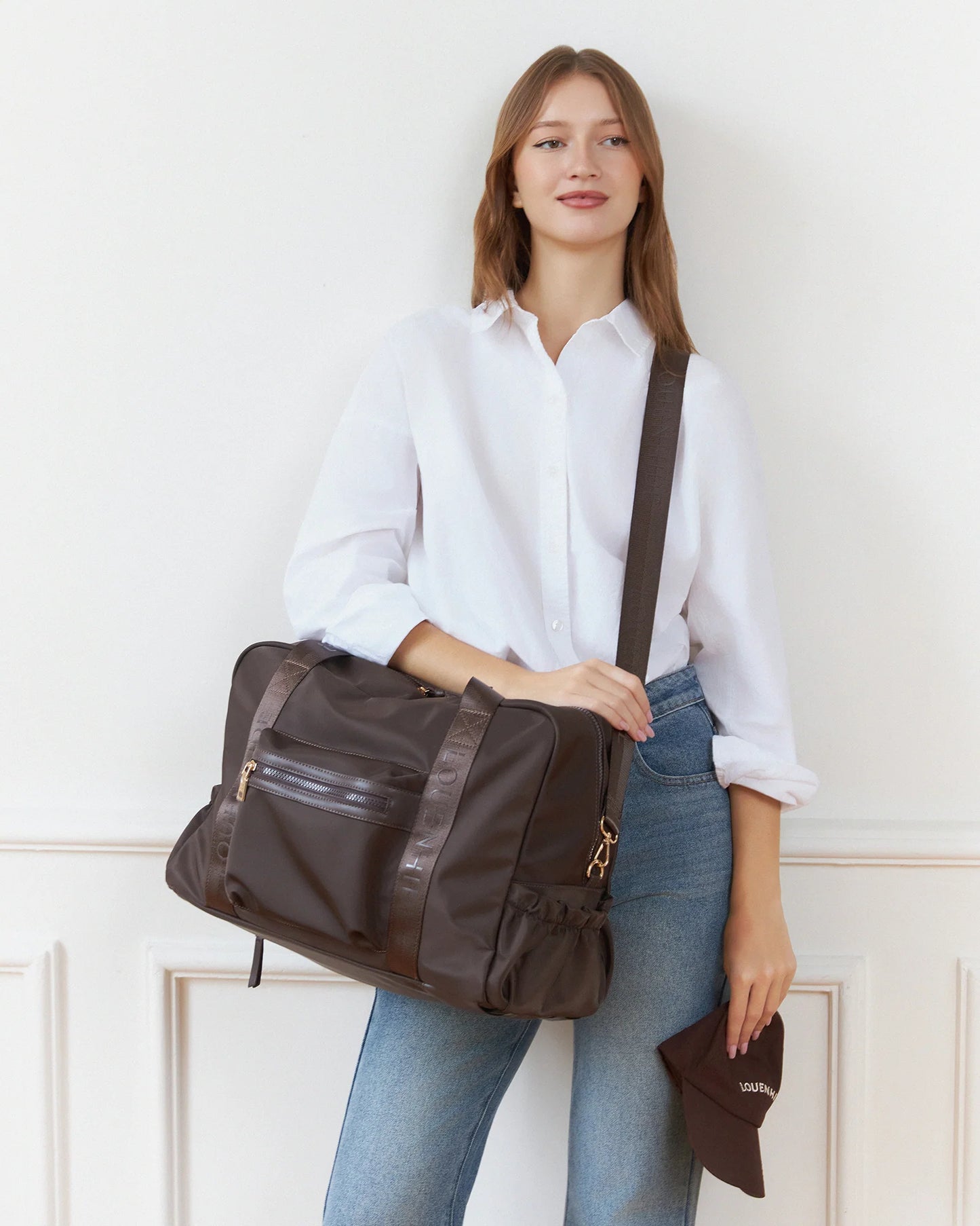Jenn Nylon Travel Bag - Chocolate