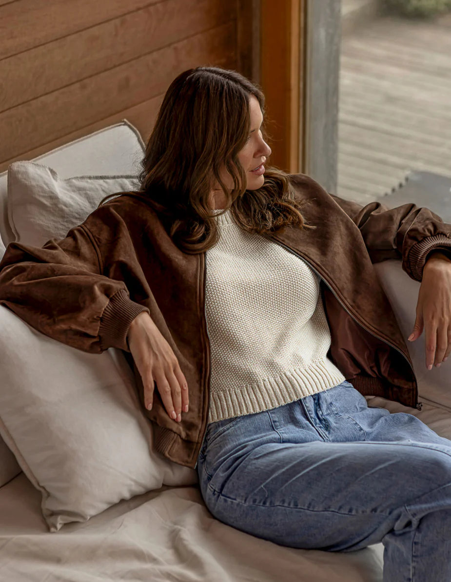 EVIE SUEDE BOMBER