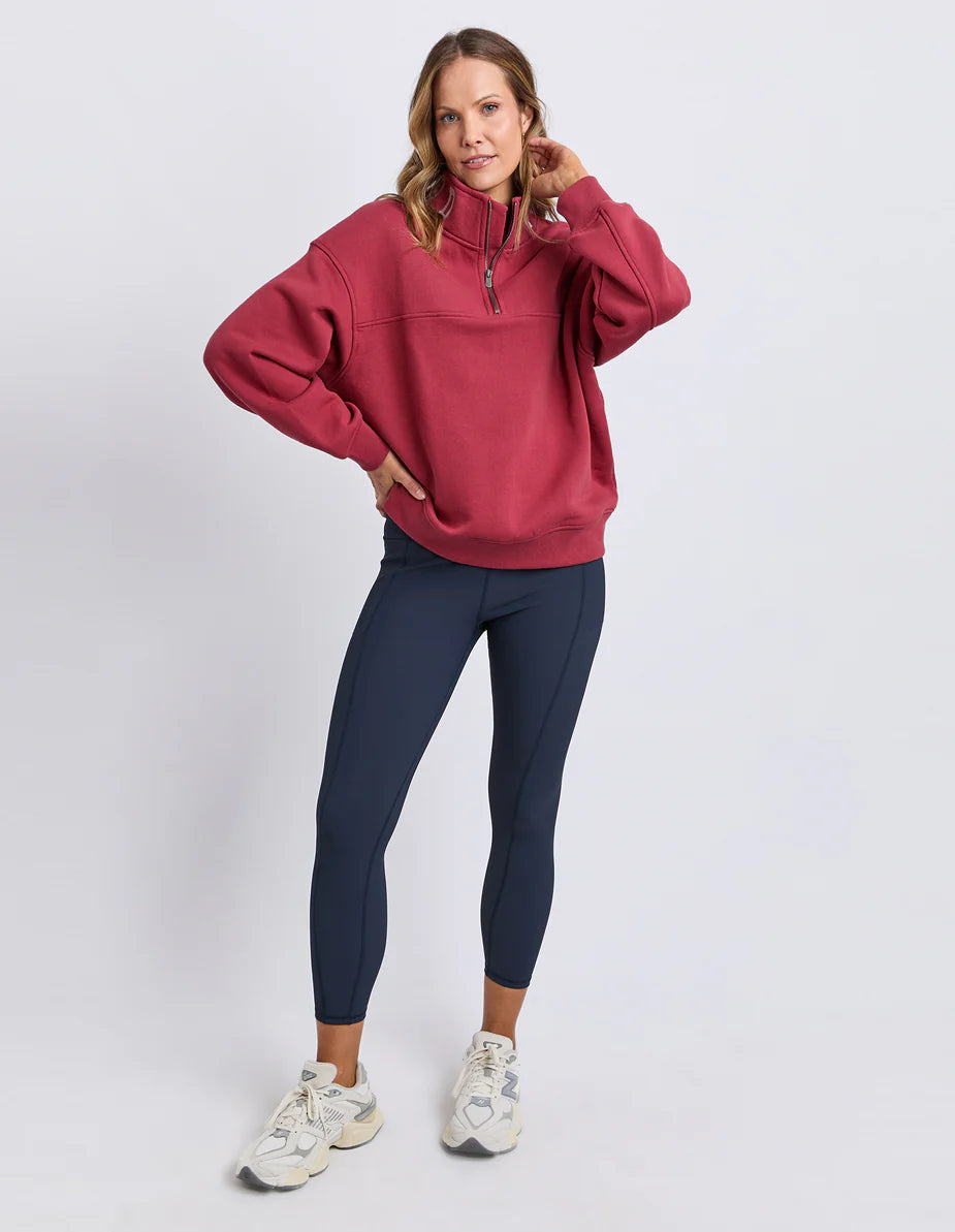 COLLEGE CONTRAST ZIP CREW