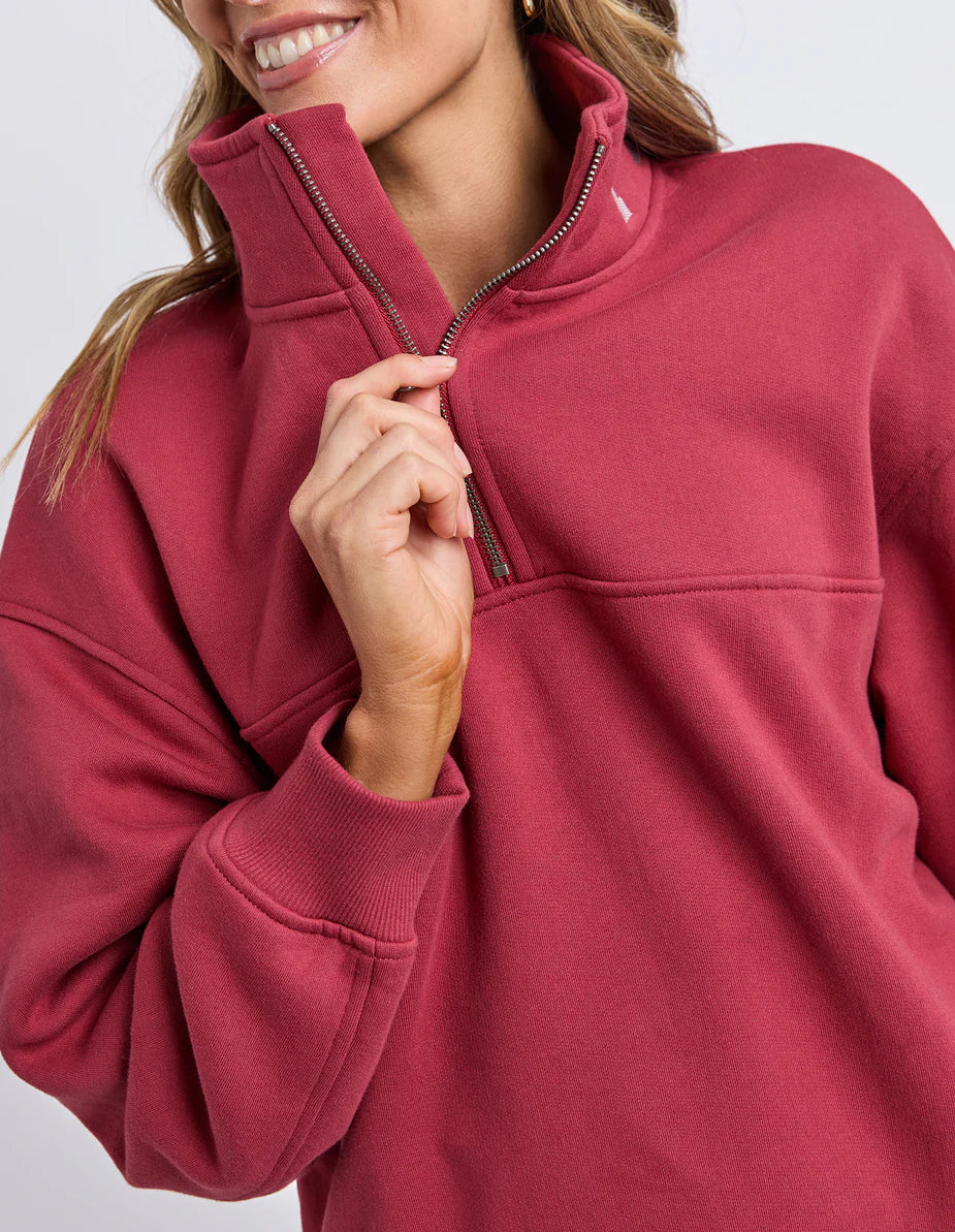 COLLEGE CONTRAST ZIP CREW