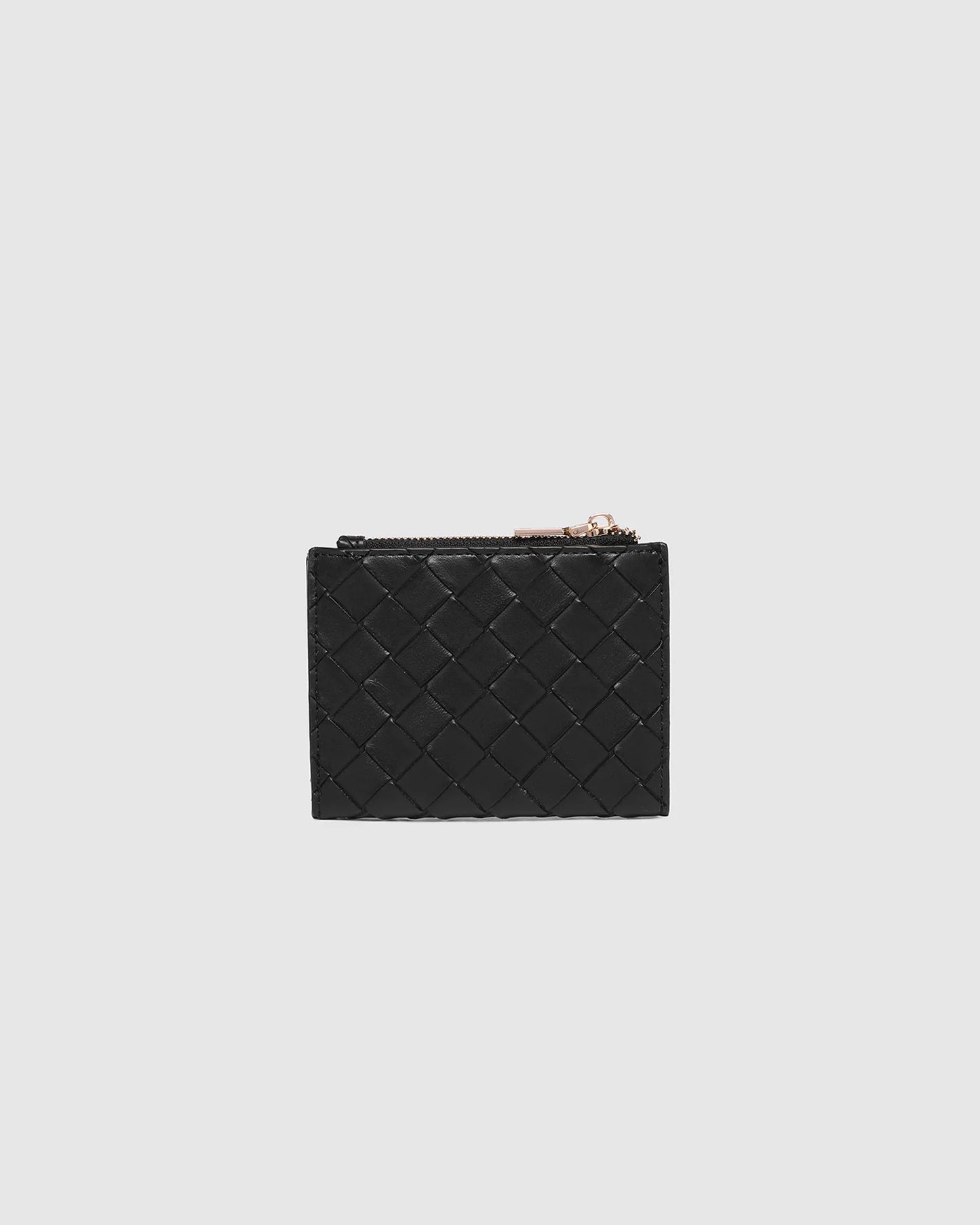Lily Woven Wallet - Black