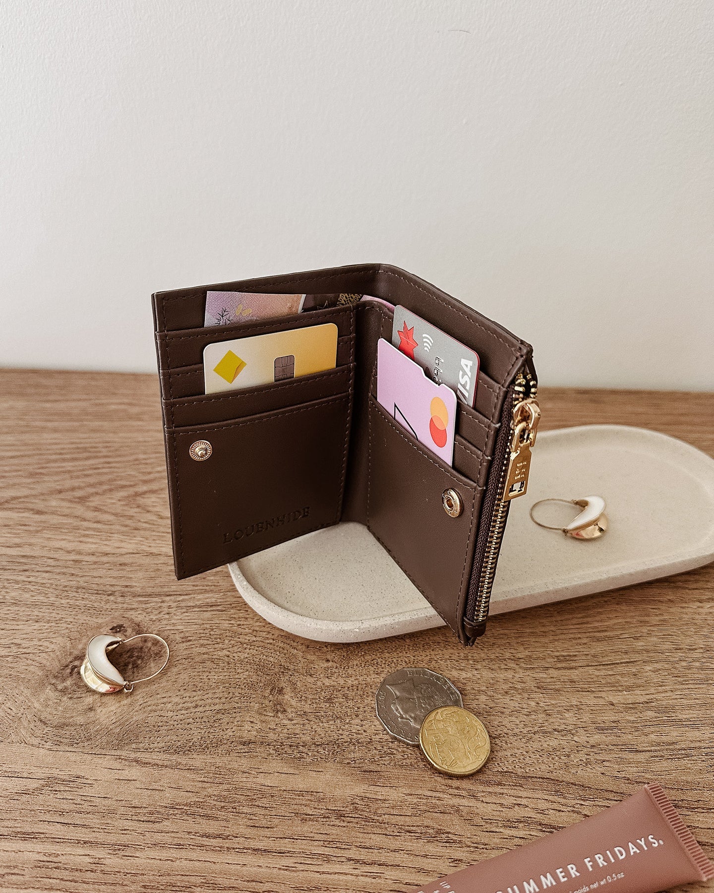 Lily Woven Wallet - Chocolate