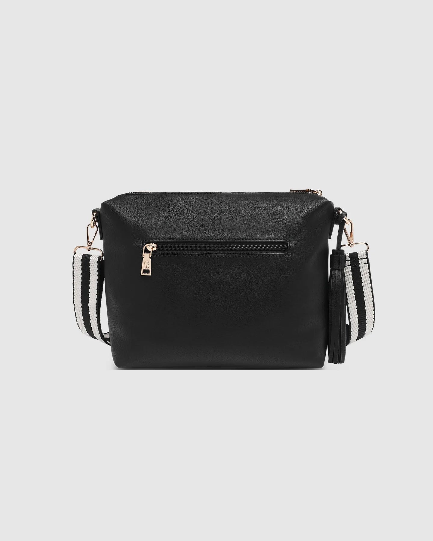 Kasey Stripe Crossbody Bag - Black