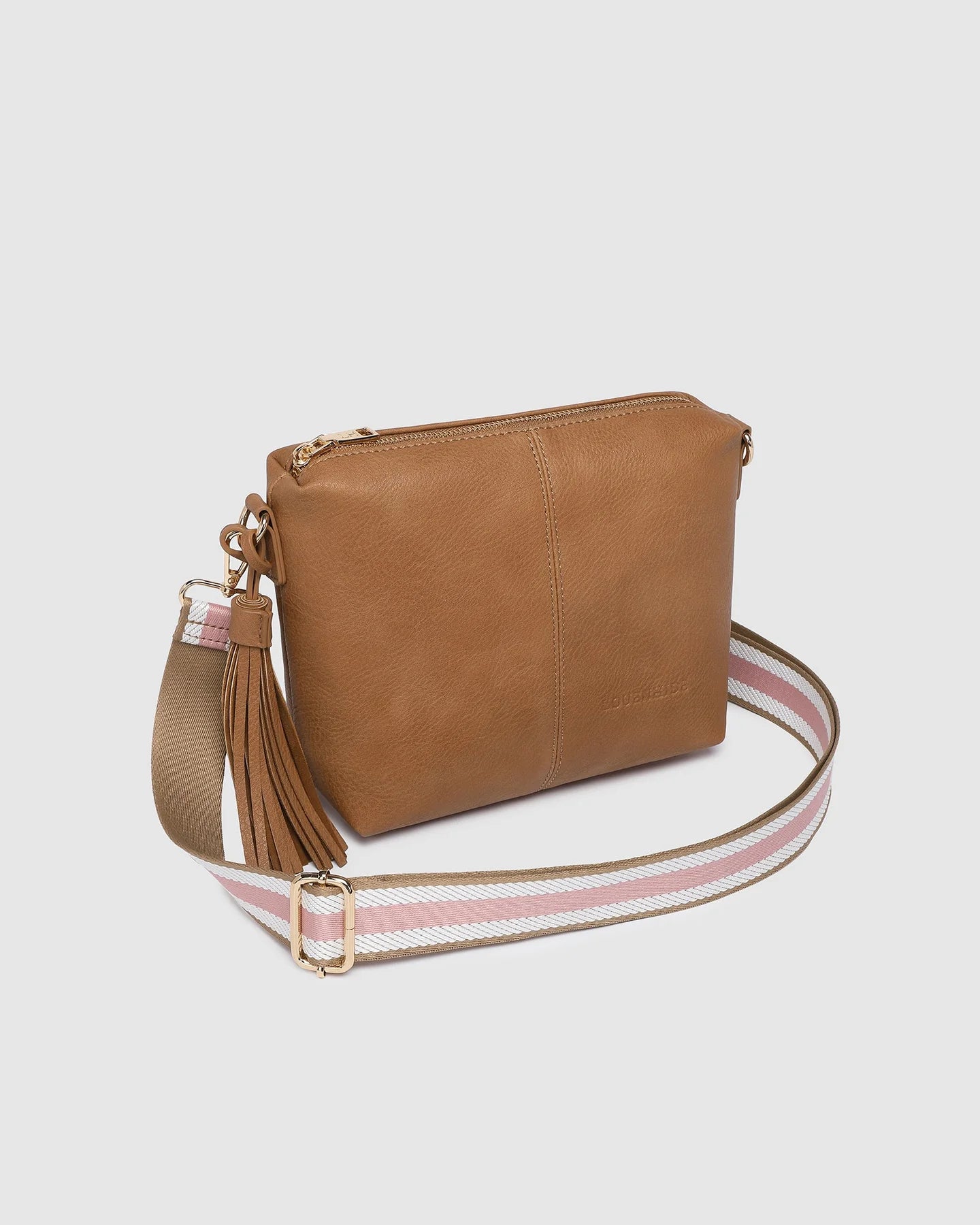 Kasey Stripe Crossbody Bag - Tan