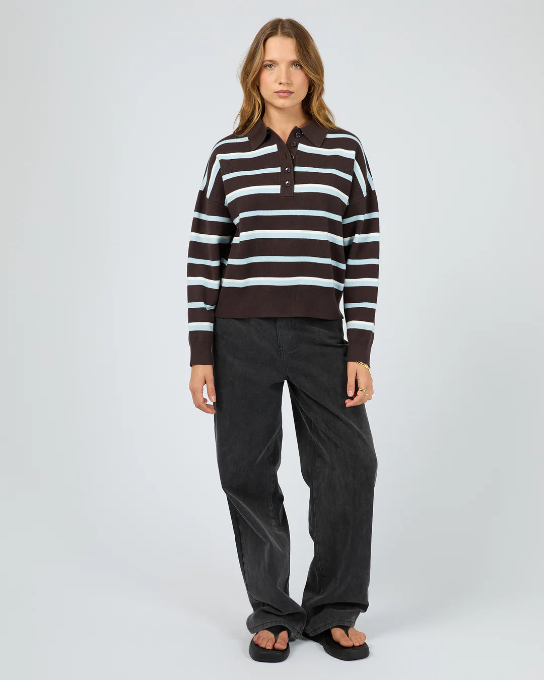 ANITA KNIT POLO TOP