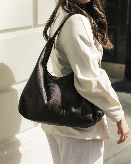 Valentina Slouch Shoulder Bag - Chocolate