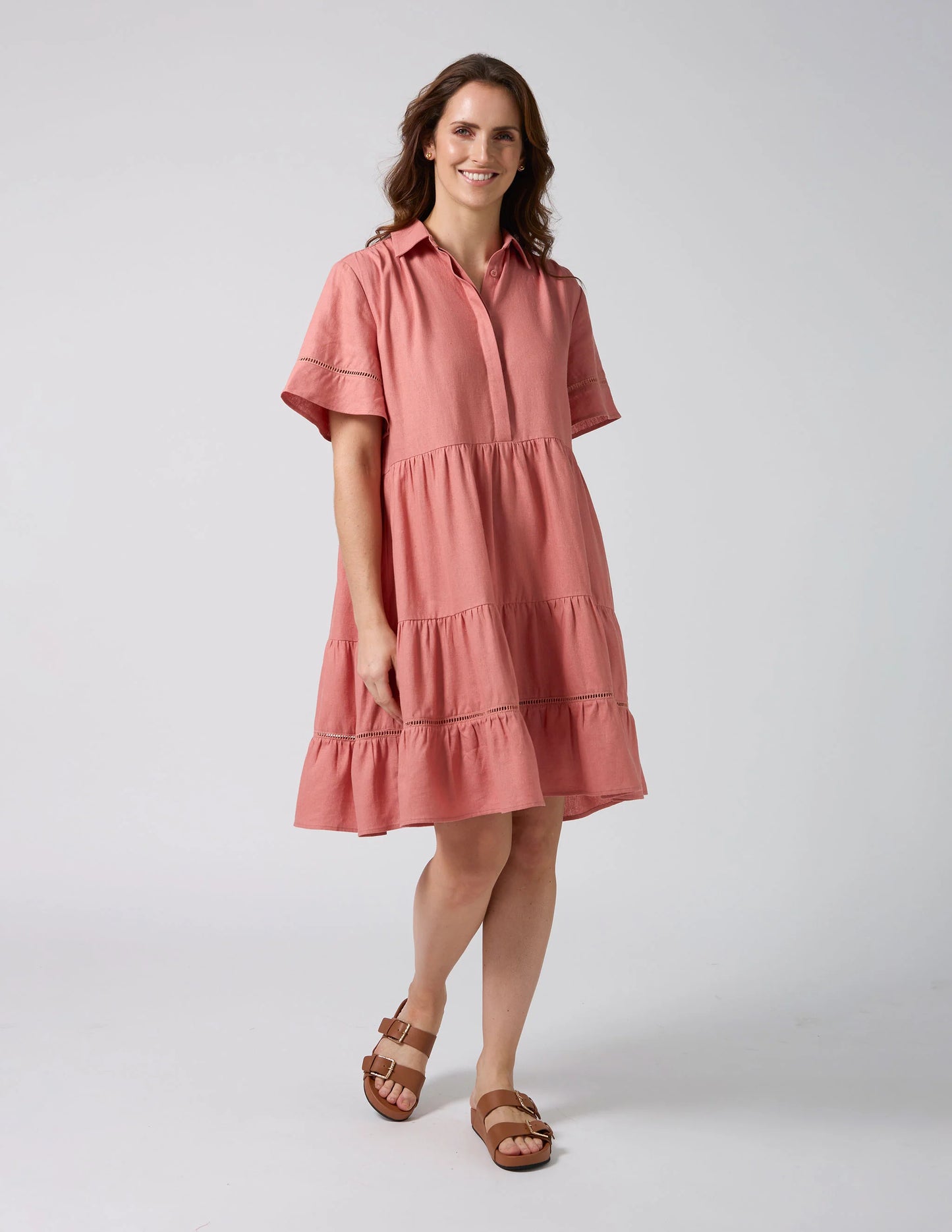 Lottie Dress - Salmon
