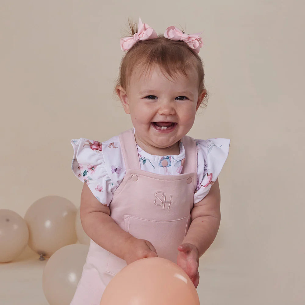 Baby Pink Organic Joey Overalls