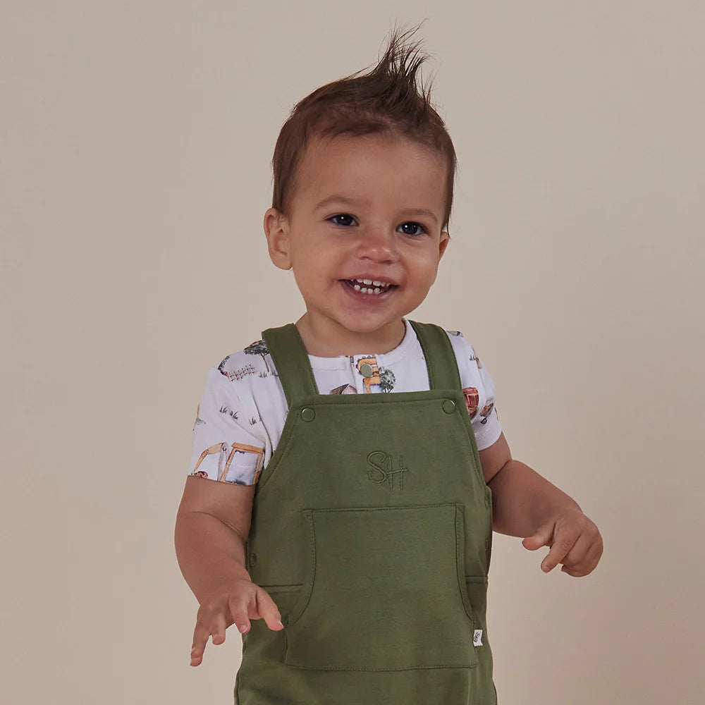 Olive Organic Joey Overalls