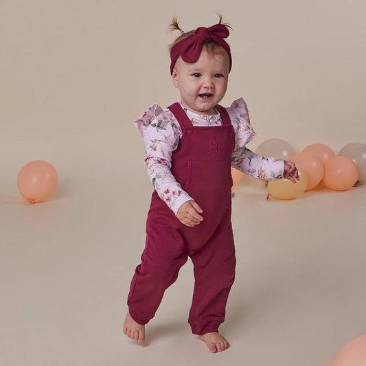 Raspberry Organic Joey Overalls