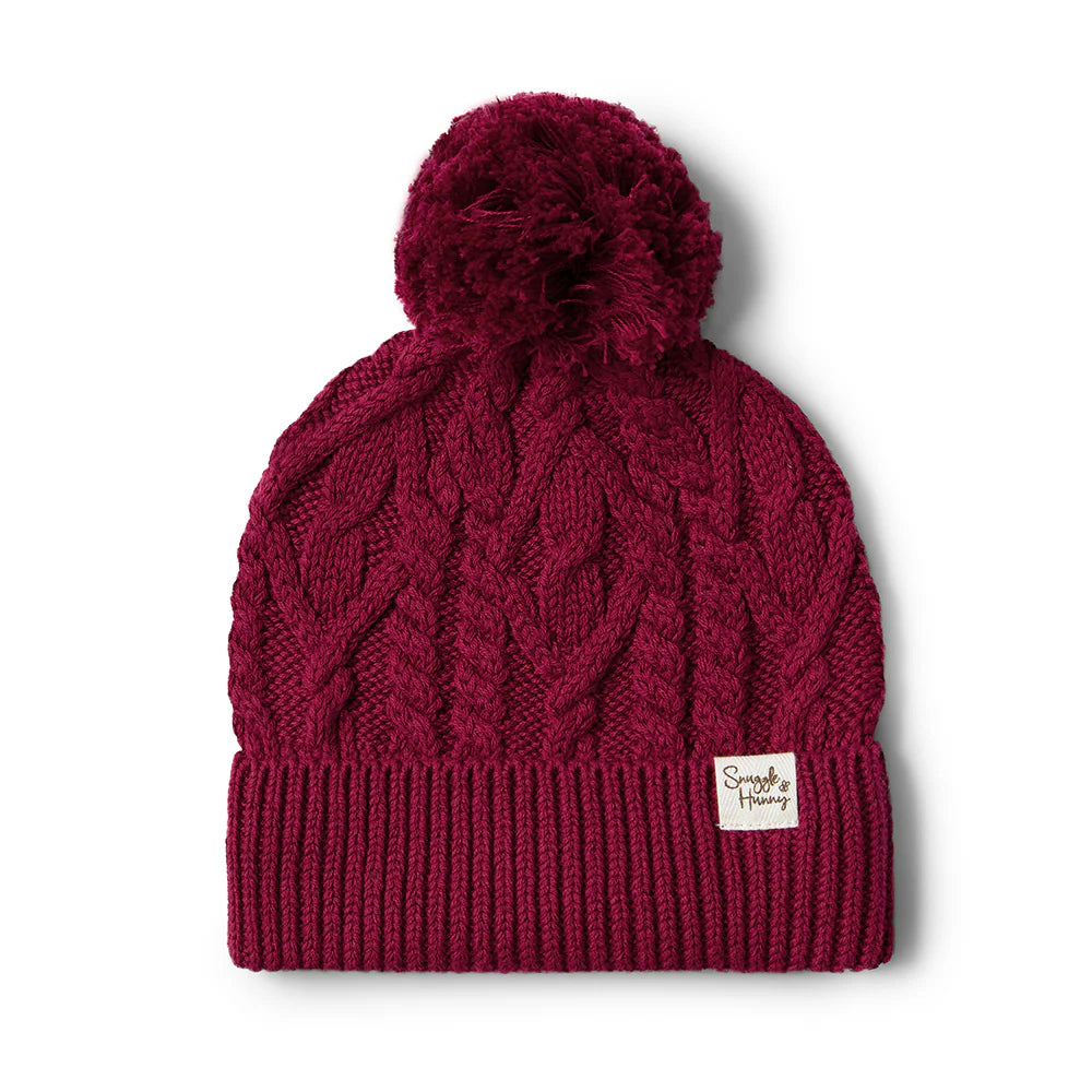 Raspberry Organic Baby Knit Beanie