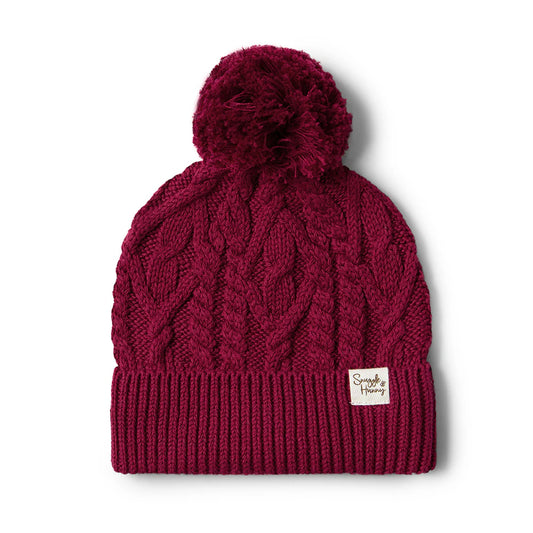 Raspberry Organic Baby Knit Beanie